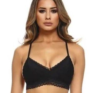 Supersoft Lace Triangle Bralette w/Spaghetti Detail
